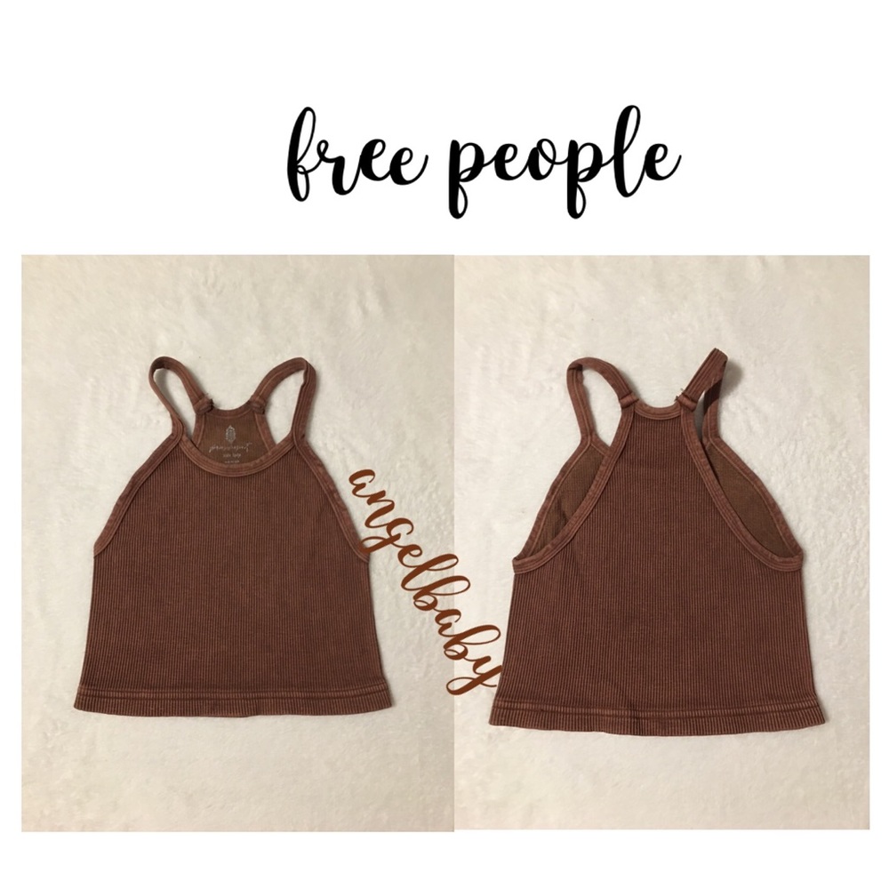 Free People Happiness Runs Crop in Chocolate! - Picture 4 of 12